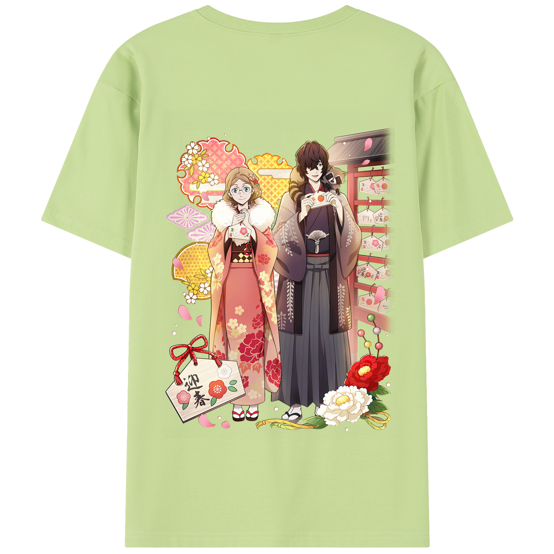（画像用） 文豪ストレイドッグス Bungo Stray Dogs 綿100％半袖Tシャツ（背面プリント）